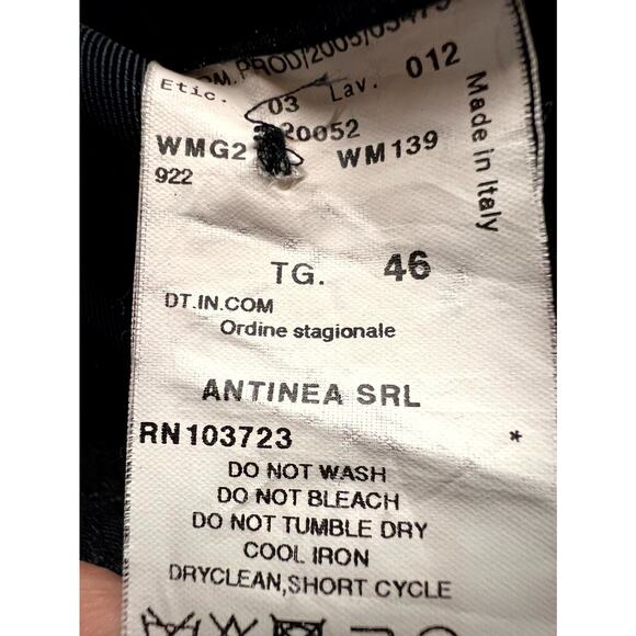 Armani Collezioni Women's Navy Blue Stretch Long Sleeve Jackets Blazer Size 10 - Picture 7 of 8